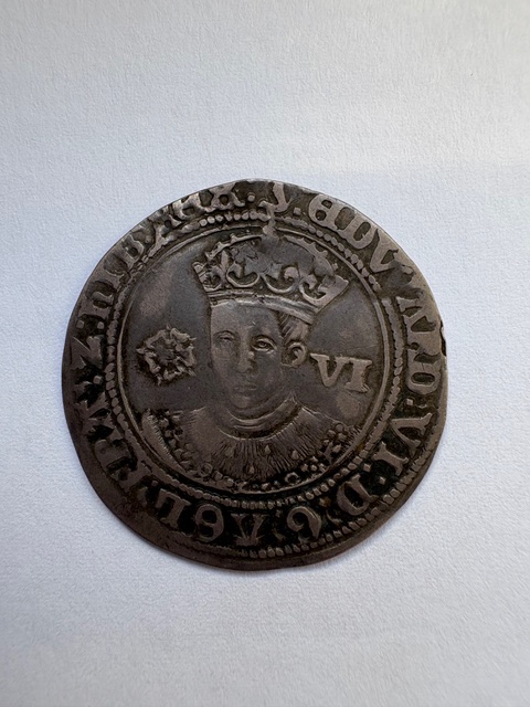 Edward VI Fine Silver Sixpence (1551–1553)