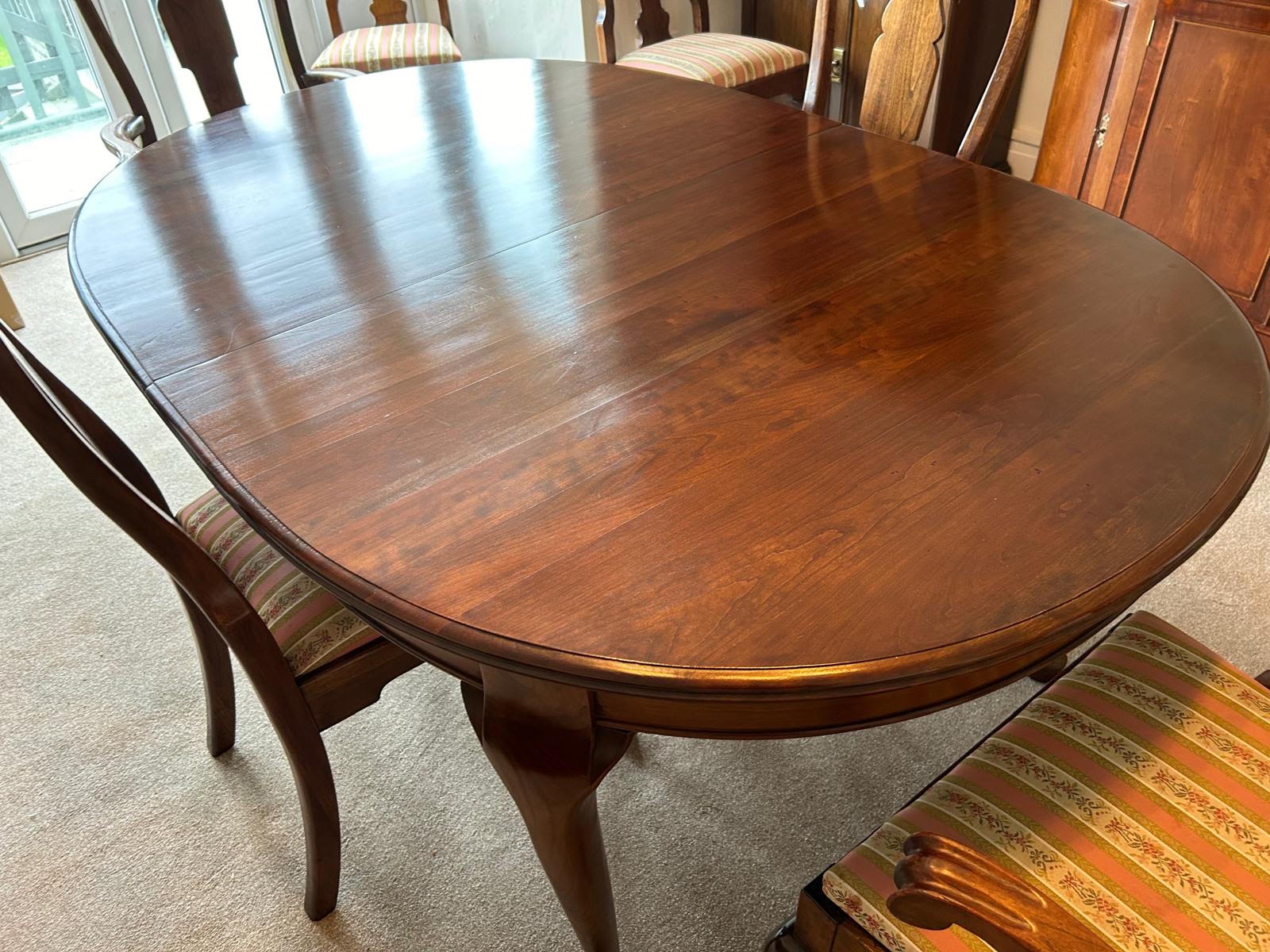 A Transatlantic Classic: Restored Queen Anne Dining Table & Eight Chairs