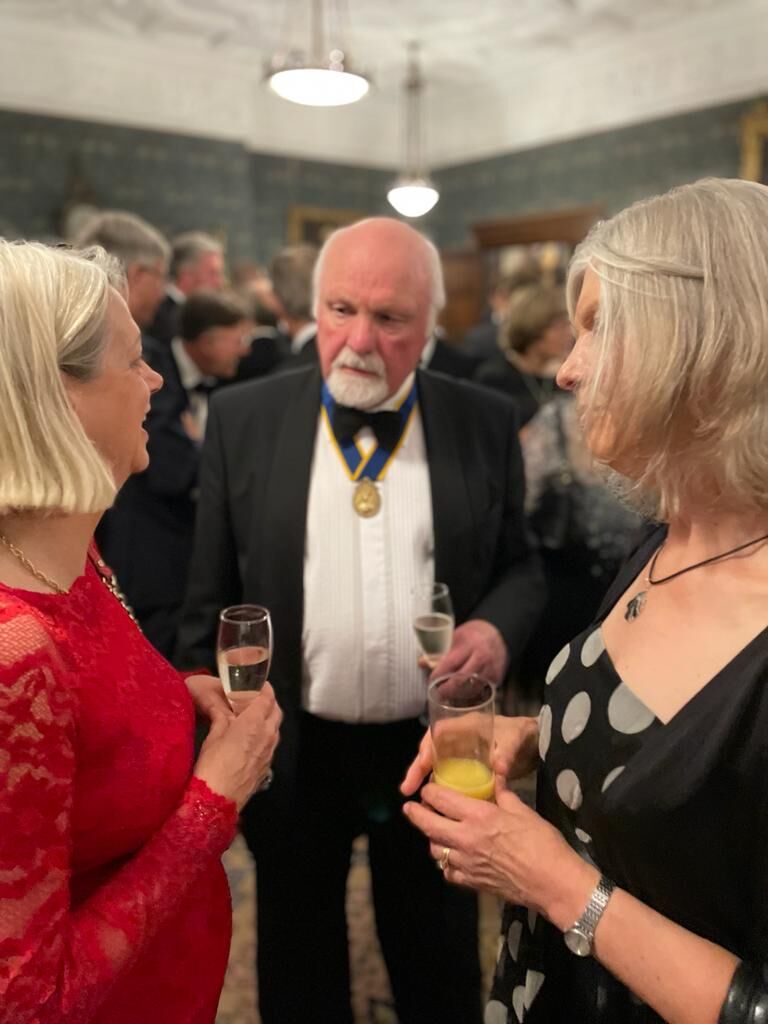 Guests mingling before dinner